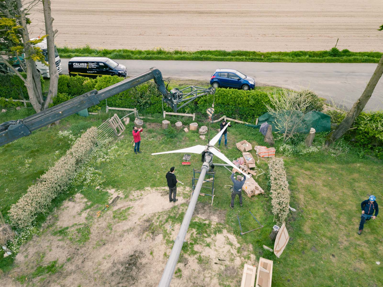BBS a posé une éolienne à La Torche dans le Finistère