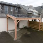 BBS installateur solaire a réalisé ce carport photovoltaïque d'une puissance de 3kw en autoconsommation à Châteauneuf du Faou
